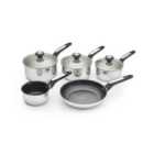 Morphy Richards 5pc Pouring Spout Stainless Steel Pan Set Graphite