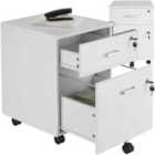 tectake Filing Cabinet - 2 rolling, lockable drawers, fits A4 documents