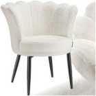 tectake Armchair Stella - faux fur or velvet, thick padding, 67x64x76cm
