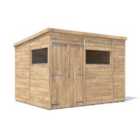 Dunster House Wooden Shed Garden Storage 3 X 2.4M (10' X 8) 15Mm Walls Heavy Duty Wooden Window, Pent Roof, Overlord Modular