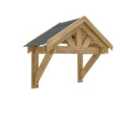 Dunster House Wooden Porch Canopy 1.6 X 0.8M With Apex Roof, Pressure Treated Timber, 19Mm Roof Thickness, Thunderdam
