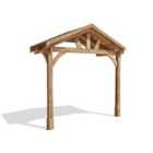 Dunster House Wooden Porch Canopy Kit 3M X 1.5M Pressure Treated Door Shelter Thunderdam Full Height 2 Post
