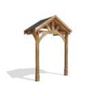 Dunster House Wooden Porch Canopy Kit 2M X 1.5M Door Shelter - Thunderdam Full Height 2 Post
