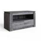 GFW Canyon 2 Drawer Tv Unit Charcoal Grey