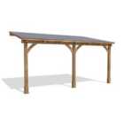 Dunster House Lean To Wooden Gazebo Canopy Kit 5M X 3M Patio Garden Shelter With Roof Shingles Leviathan