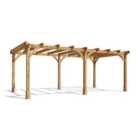 Dunster House Wooden Pergola Kit 6M X 3M Diy Plants Frame Garden Structure Utopia (19' 6" X 10')