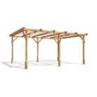 Dunster House Wooden Pergola Garden Plants Frame Utopia 4M X 3M (13' X 10')