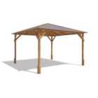 Dunster House Wooden Gazebo 3M X 3M Heavy Duty Garden Shelter Pressure Treated , Superfelt & Nails Included, Utopia 300