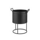 Rozi Black Plant Pot (SKS0017)