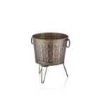 Rozi Prizma Collection Foldable Gold Plant Pot - 45 cm (H) x 35 cm (Dia)