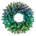Twinkly Pre-lit Wreath - 50 Rgb Led, Regal 60Cm Green Wire, Plug Type C Connector