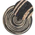 Beliani Rug ARTORA Beige ? 140 cm Jute