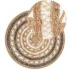 Beliani Rug GOYNE Beige ? 140 cm Jute