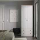 Welcome Furniutre Sussex Tall 2 Drawer Double Wardrobe - Ready Assembled