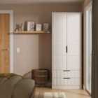 Welcome Furniutre New York 2 Door Robe 2 Drawer Robe - Ready Assembled