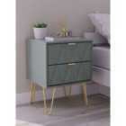 Welcome Furniutre Copenhagagen 2 Drawer Bedside Cabinet - Ready Assembled