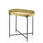 Rozi Gold Oval Side Table