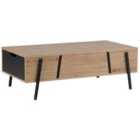 Beliani Coffee Table BLACKPOOL Brown/ Black with Storage