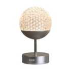 Lighting Collection Rechargeable Silver Crystal Table Lamp