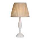 Lighting Collection Rechargeable White Candle Table Lamp
