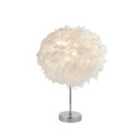 Lighting Collection Feather Table Lamp White
