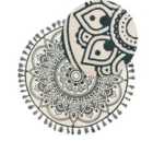 Beliani Rug IRICE Green ? 120 cm Cotton