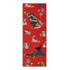 Homemaker Festive Cats Red Runner 57x150
