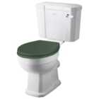 Bayswater Fitzroy Traditional Close Coupled Toilet Pan, Cistern & Hunter Green Soft Close Seat