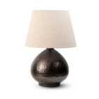 Elm Home And Garden Living Room Bedroom Bedside Table Lamp - Large Antique Bronze