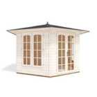 Dunster House Wooden Summerhouse 3.5 X 3M Hexagonal Garden Shelter Sun Room Vantage 350