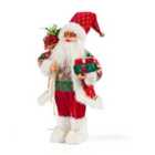The Christmas Workshop Santa Claus Traditional Christmas Decoration with Festive Outfit & Gift Sack 74519