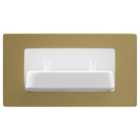 Proofvision In-Wall White Dual Electric Toothbrush Charger - Brushed Brass