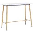 Beliani Bar Table CHAVES White 110 cm 50 cm