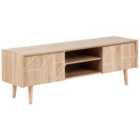Beliani TV Stand FRANKLIN Light Brown