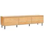 Beliani TV Stand NIKEA Light Brown