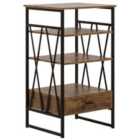 Beliani 3 Tier Shelving Unit KEENE 101 cm Dark Brown