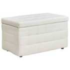 Beliani Storage Ottoman MICHIGAN Faux Leather White