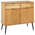 Beliani 2 Door Sideboard TIMMINS Pine Wood Brown