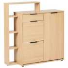 Beliani Shoe Storage Cabinet MIRANI Light Brown