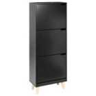 Beliani Shoe Storage Cabinet NEIKA Black