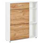 Beliani Shoe Storage Cabinet MACKAY Light Brown/ White