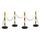 Vidaxl Chain Post Set With 10 M Plastic Chain