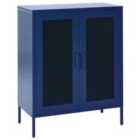 Beliani Cabinet WAKATIPU Metal Navy Blue