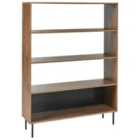Beliani 4 Tier Bookcase NANTON 140 cm Dark Brown