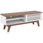Beliani TV Stand TOLEDO II Brown/ White