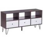 Beliani TV Stand FOSTON Brown/ White