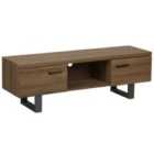 Beliani TV Stand TIMBER Dark Brown