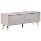 Beliani TV Stand HALSTON Grey Concrete Effect
