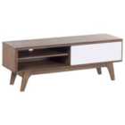 Beliani TV Stand BUFFALO Brown/ White