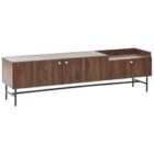 Beliani TV Stand LISMORE Dark Brown